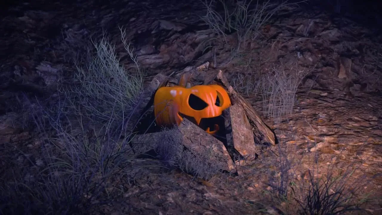 Calabaza de Halloween en el bosque, campaña de Kernel Export